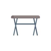 Folding camping table standing on white background vector