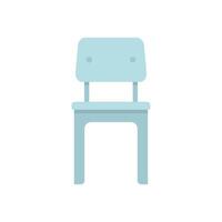 Plastic chair standing on white background minimalist design vector