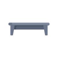 Simple wooden bench showing minimalist design style vector