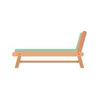 Wooden bench with backrest standing for rest in side view vector