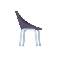 Modern chair furnishing interior design element side view vector