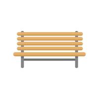 Wooden bench standing on a white background vector