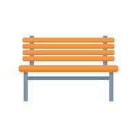 Wooden bench standing on a white background vector