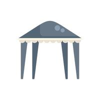 Blue event tent providing shelter from sun vector