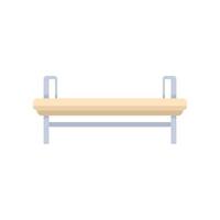 Empty towel dryer rack standing on white background vector