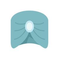 Indian turban with precious stone showing status and wealth vector