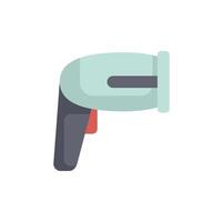 Barcode scanner scanning bar code using laser beam for retail checkout vector