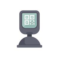 Parking meter displaying qr code for payment vector
