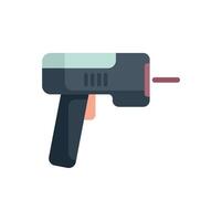 Laser level measuring tool emitting light beam for construction works vector