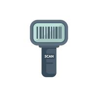 Barcode scanner is scanning a barcode vector