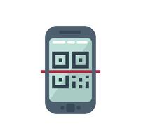 Smartphone scanning qr code for online payment vector