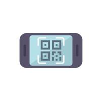 Smartphone scanning qr code for mobile payment vector