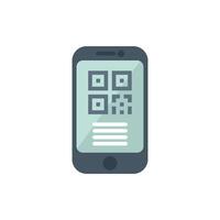 Smartphone displaying qr code for scanning and accessing information vector