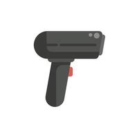 Scanner scanning bar code using laser beam modern icon vector