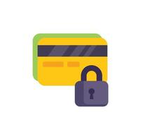 Credit card security system protecting online transactions vector