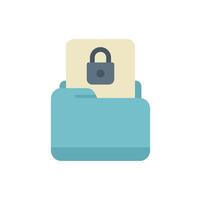 Locked file folder keeping documents secure and confidential vector