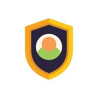 Golden shield protecting user profile with secure login vector