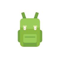 Green backpack standing ready for adventures in the wilderness vector