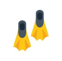 This is a pair of yellow flippers for diving vector