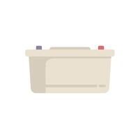 Car battery providing power for engine starting and electrical systems vector