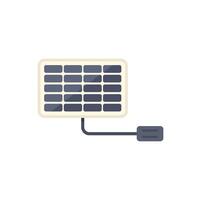 Solar panel generating electricity through photovoltaic effect vector