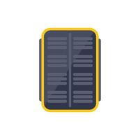 Portable solar panel converting sunlight being eco friendly power source vector