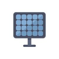 Solar panel converting sunlight into electricity as sustainable energy source vector