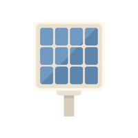 Solar panel converting sunlight into electricity flat vector icon