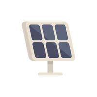 Solar panel generating clean energy on white background vector