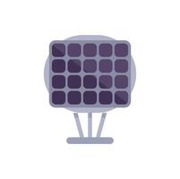 Solar panel converting sunlight into electricity as source of renewable energy vector