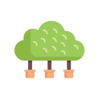 Cloud computing concept with tree growing in flower pots vector
