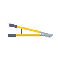 Yellow secateurs for gardening cutting branches and twigs vector