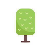 Green stylized simple tree standing alone with rounded crown vector