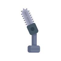 Chainsaw machine cutting wood with sharp blades for deforestation vector