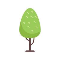 Green stylized tree standing alone on white background vector