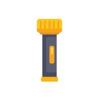 Yellow flashlight lighting up the dark in flat design style vector