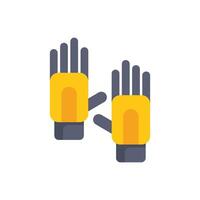 Pair of working gloves protecting hands at worksite icon vector