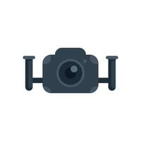 Modern drone with digital camera taking photo vector
