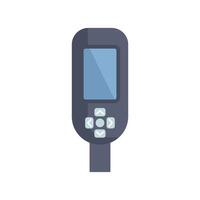 Handheld electronic device with buttons and screen displaying important information vector
