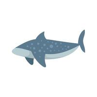 Whale shark swimming underwater with open mouth vector