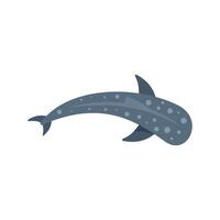 Whale shark swimming in the ocean showing its white spots vector