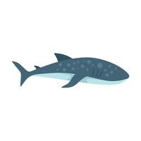 Whale shark swimming underwater with open mouth vector