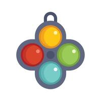Colorful simple dimple pop it fidget toy hanging on a hook vector