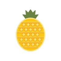 Pineapple shaped sensory toy with simple design on white background vector