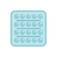 Light blue pop it fidget toy relieving stress vector