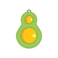 Avocado shaped dimple pop it fidget toy vector