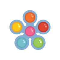 Colorful simple dimple pop it fidget toy relieving stress vector