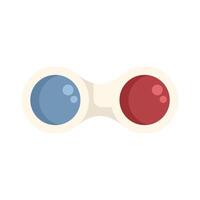 Anaglyph 3d glasses creating illusion of depth perception vector
