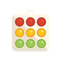 Colorful pop it fidget toy with simple dimple design vector