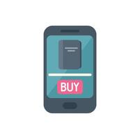Smartphone displaying an ebook buying interface vector